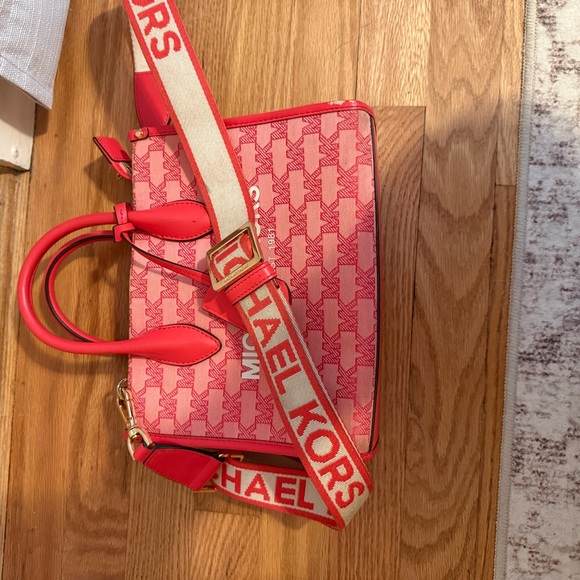 Michael Kors Pink and Red Satchel - Picture 2 of 5